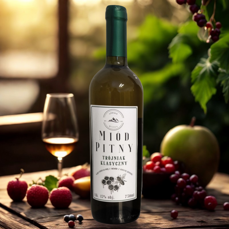 Miód pitny trójniak 750 ML